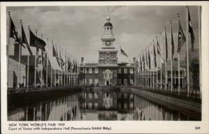 1939-40 New York City NY World's Fair Real Photo Postcard INDEPENDENCE HALL