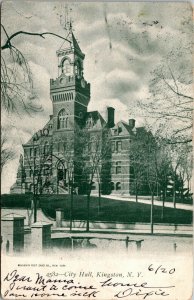 Vtg 1905 City Hall Kingston New York NY Postcard