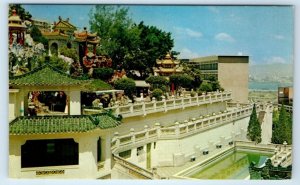 Pavilions on the hilly Tiger Balm Garden Hong Kong China Postcard