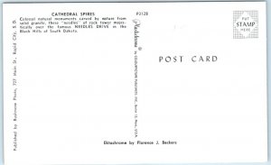 Postcard - Cathedral Spires, Needles Drive, Black Hills - South Dakota