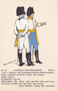 Austrian Line Regiment 2nd 4th Officers Ferdinand Napoleonic War Uniform Post...