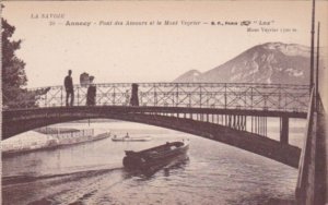 France Annecy Pont des Amours et le Mont Veyrier