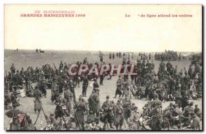 Old Postcard Militaria Large Bourbonnais 1909 maneuvers