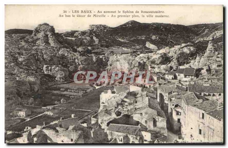 Old Postcard Les Baux At the top of the Sphinx Roucoulouiero Mireille At the ...
