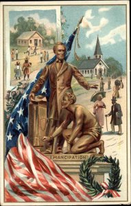 Tuck Abraham Lincoln's Birthday Emancipation Statue c1910 Postcard