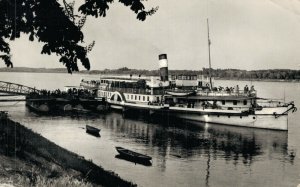 Hungary Paks Duna Part Vintage RPPC 08.15