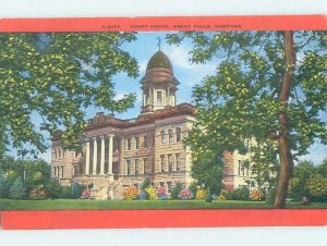 Linen COURTHOUSE SCENE Great Falls Montana MT AF0013