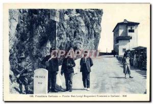 VINTAGE POSTCARD Customs Border italiana Gate San Luigi Boga