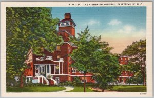 Highsmith Hospital Fayetteville North Carolina NC Linen Postcard H82