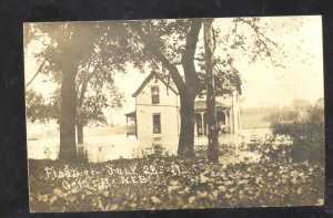 RPPC OSCEOLA NEBRASKA 1917 FLOOD DISASTER VINTAGE REAL PHOTO POSTCARD