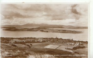 Scotland Postcard - Cumbraes - Bute & Arran Hills from Largs - RP - Ref TZ4042