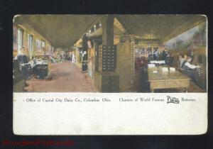 COLUMBUS OHIO CAPITAL CITY DAIRY COMPANY INTERIOR CREAMERY VINTAGE POSTCARD