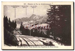 Postcard Old Railway Bionnassay Before the Col de Mont Blanc Voza Agulhas Chain