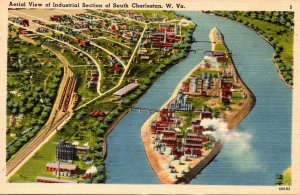 West Virginia Charleston Aerial View Of Industrial Section