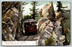 Granite Gate  Mt. Lowe  Pacific Electric Railway  California    Postcard