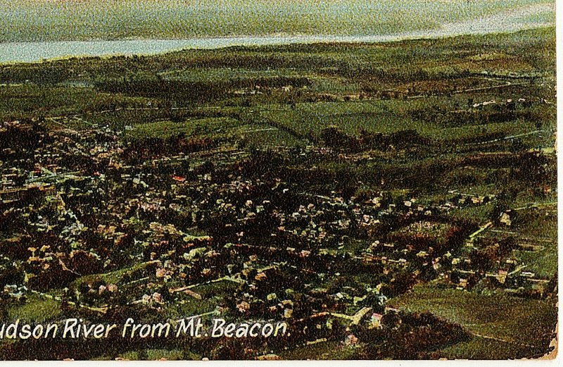 1908 Fishkill NY New York Bird's Eye Hudson River from Mount Mt. Beacon Postcard