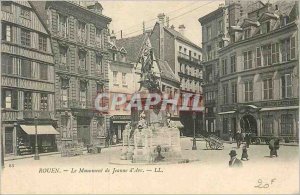 Old Postcard Rouen Joan of Arc Monument