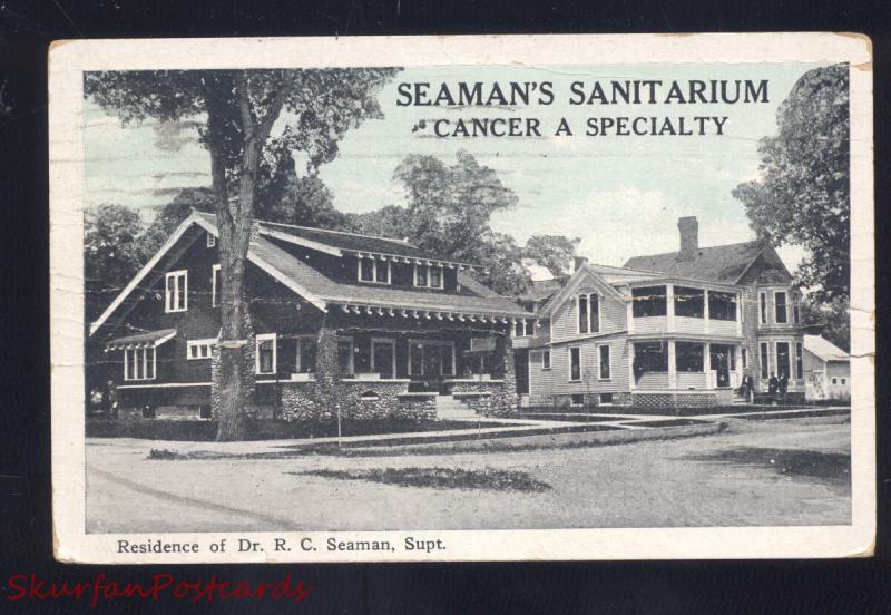 CHEROKEE IOWA SEAMAN'S SANITARIUM CANCER HOSPITAL VINTAGE POSTCARD