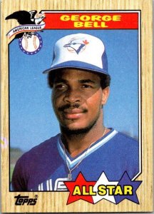 1987 Topps Baseball Card AL All Star George Bell Toronto Blue Jays sk3249