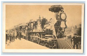 Northern Pacific's Last Spike Excursion Locomotive Train Puget Sound Postcard