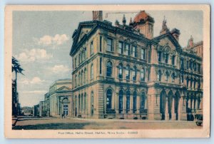 Halifax Nova Scotia Canada Postcard Post Office Hollis Street 1936 Vintage