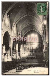Lyon Old Postcard Church of Holy Cross Interior