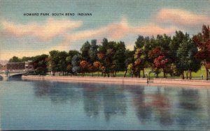 Indiana South Bend Lake Scene In Howard Park