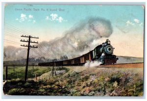 Union Pacific Train No. 4 Bound West Train Railroad San Francisco CA Postcard