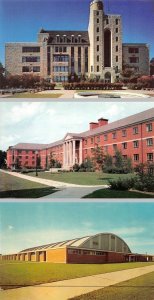 3~Postcards  IL, DeKalb  NORTHERN ILLINOIS UNIVERSITY  Science~Dorms~Field House