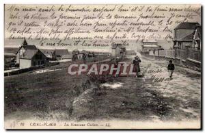 Old Postcard Criel Beach The new cottages