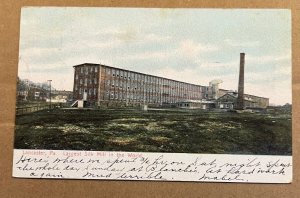 .01 POSTCARD - 1906 USED  - LARGEST SILK MILL IN THE WORLD, LANCASTER, PA.