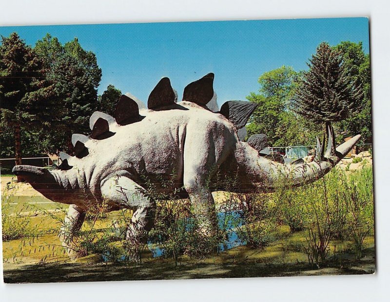 Postcard Stegosaurus, Dinosaur Gardens, Utah Field House Of Natural History, UT