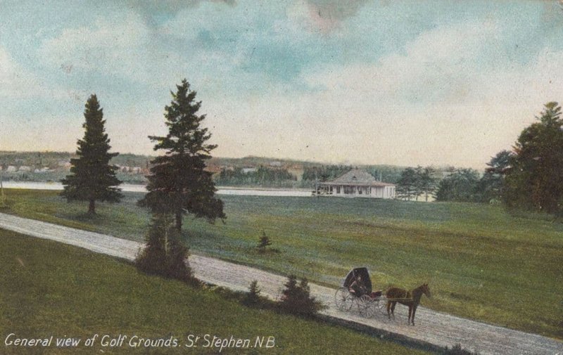 St Stephen Golf Club Grounds New Brunswick USA Old Postcard