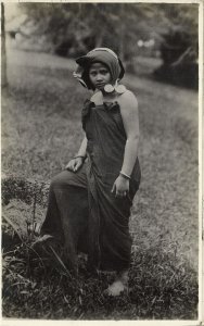 indonesia, SUMATRA, Young Batak Girl, Jewelry (1910s) RPPC Postcard