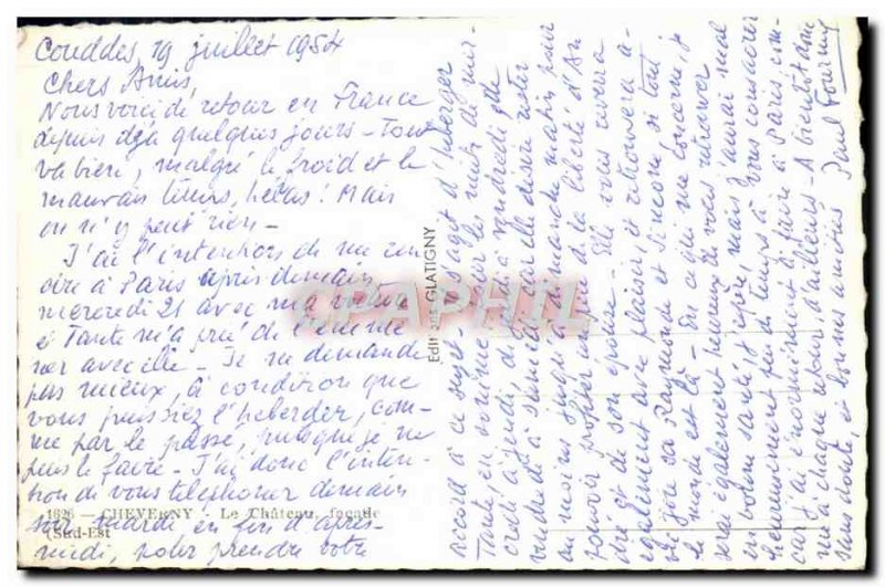 Modern Postcard Cheverny Chateau Facade