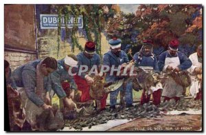 Postcard Old Army Christmas Eve on the forehead Dubonnet