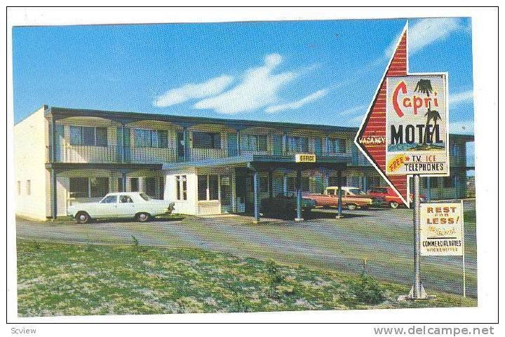 Capri Motel, Calgary, Alberta, Canada, 40-60s