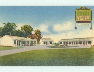 Unused Linen COLONIAL MOTOR COURT MOTEL West Chester Pennsylvania PA u8123