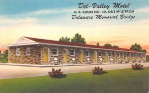 Penns Grove New Jersey Del-Valley Motel Vintage Postcard AA71788