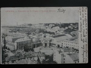 Italy: Genova - Panorama da S. Erigida e Stazione Princire c1903 UB Postcard