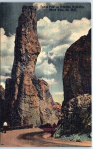Postcard - Totem Pole on Needles Highway, Black Hills - South Dakota