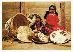 Postcard AZ San Carlos - Apache Papago Crafts collection of Silver Cloud