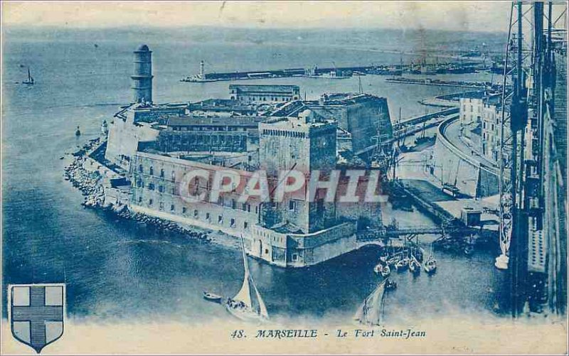 Postcard Old Marseille Fort St John