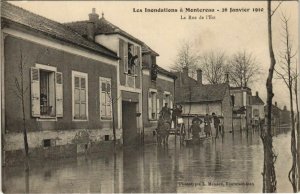 CPA MONTEREAU Inondation 1910 Rue de l'Est (19548)