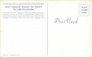 Studebaker Station Wagon Camping Ad Advertising Vintage Postcard
