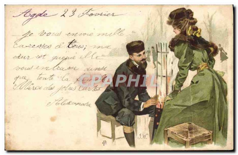 Old Postcard Fantasy Illustrator Woman