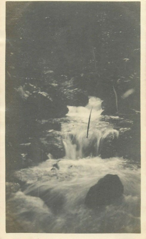 Belgian Congo real photo waterfall rapids