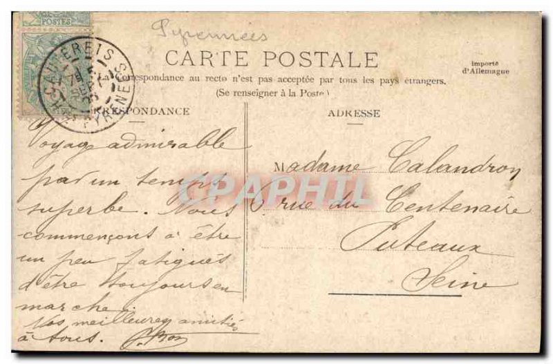 Postcard Old Route Pierrefitte has Cauterets