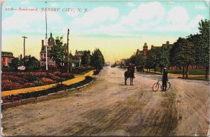 Boulevard Jersey City New Jersey Vintage Postcard C099