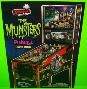 The Munsters Pinball FLYER Limited Original Horror Vintage Gothic Spooky Fun